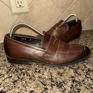 To Boot New York Tesoro Dark Brown Calf Slip On Penny Loafer Men's 9 Leather‎
